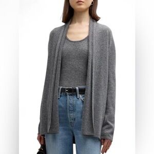 Women's Neiman Marcus Cashmere Basic‎ Open Cardigan XS Gray